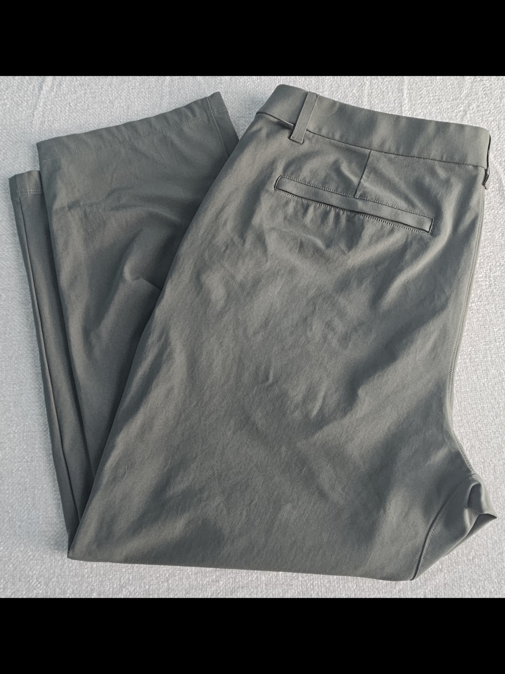 Lululemon Mens Size 38 Olive Green Stretch Golf Casual Trouser Pants 26" Inseam